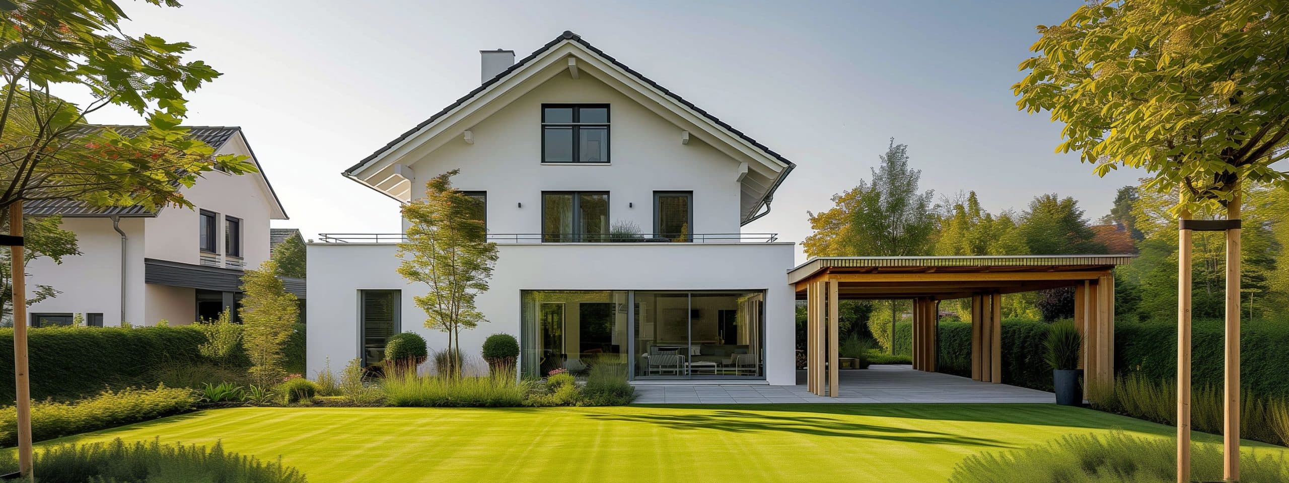 Modernes Wohnhaus mit Garten